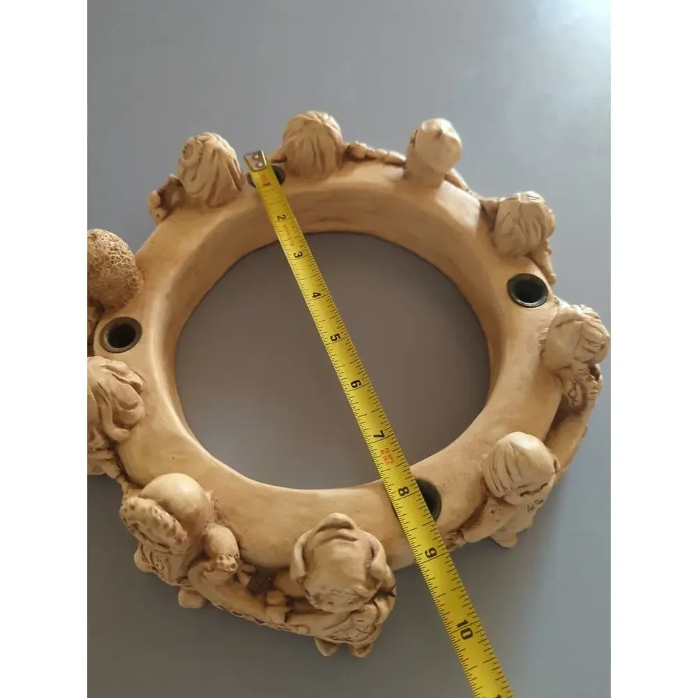 Vintage‎ Abbey Press Advent Wreath Candle Holder Children All Over The World